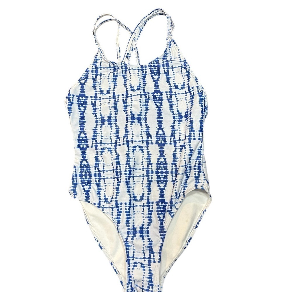 Kids Blue and White Swimsuit girls